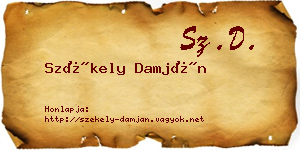 Székely Damján névjegykártya
